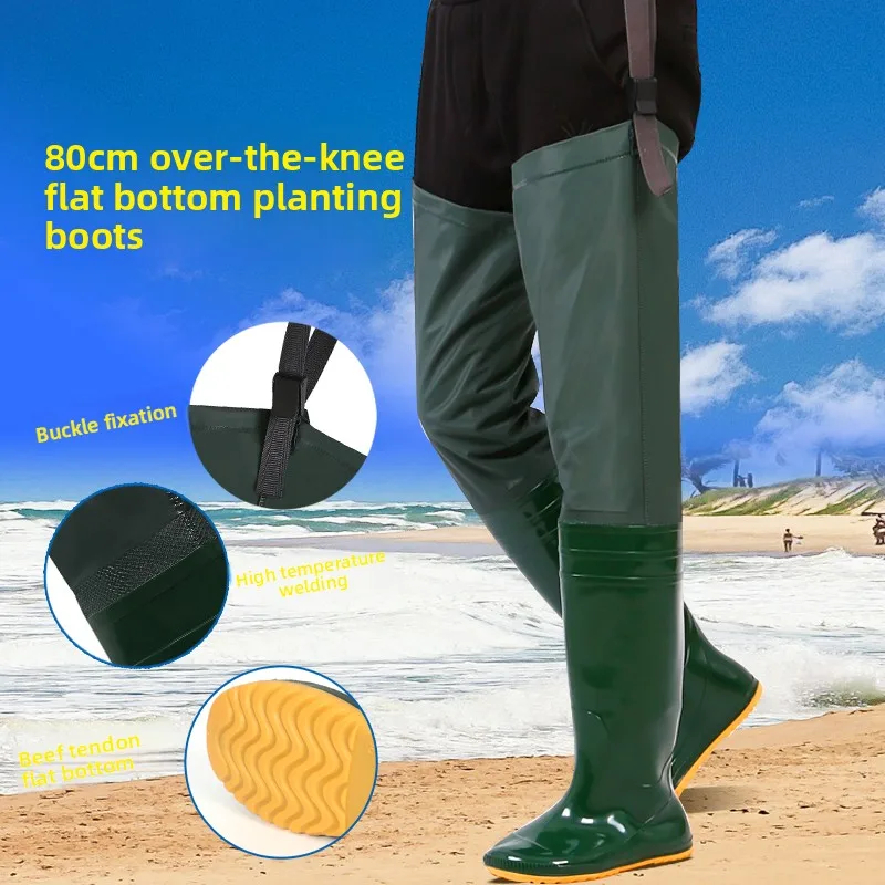 Ultrathi Knee-high ex Waterproof Overalls Wading Pants High-tube Rain Boots Fiing Car Wa Slip-resistant Wear-resistant
Ultrathi Knee-high ex Waterproof Overalls Wading Pants High-tube Rain Boots Fiing Car Wa Slip-resistant Wear-resistant