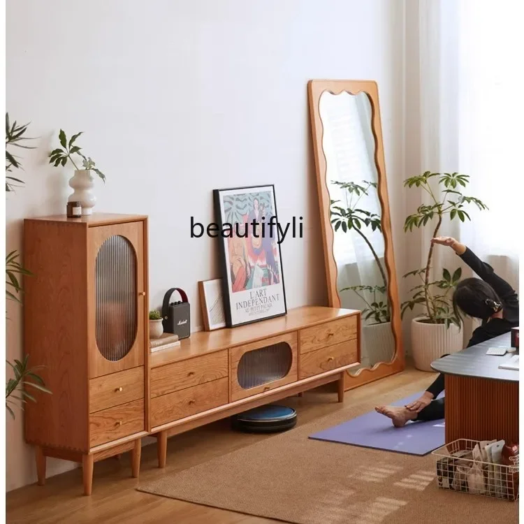 X All Solid Wood TV Cabinet Coffee Table Living Room Storage Cabinet Modern Light Luxury Cherry Wood Storage TV Cabinet
X All Solid Wood TV Cabinet Coffee Table Living Room Storage Cabinet Modern Light Luxury Cherry Wood Storage TV Cabinet