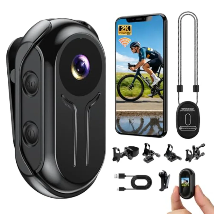 2K Mini Body Camera for vlogging, work, cycling, motorcycle, pet, travel; ABS plastic, black; ultra-compact thumb-sized design
2K Mini Body Camera for vlogging, work, cycling, motorcycle, pet, travel; ABS plastic, black; ultra-compact thumb-sized design