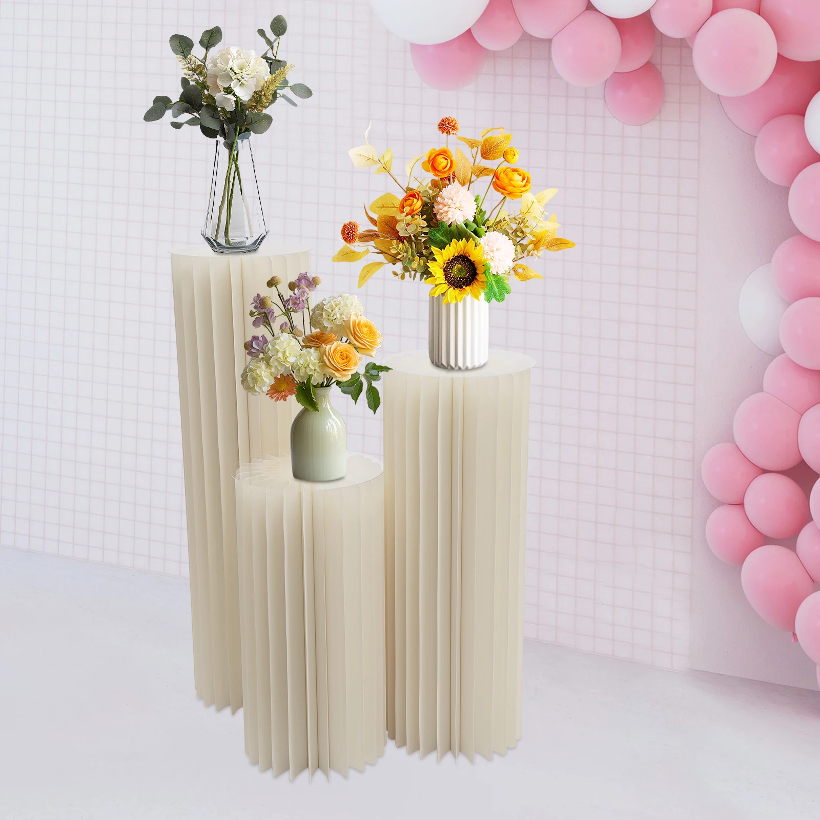 3-piece PVC Cardboard Flower Stand (44 Sheets of Paper) Foldable Display Stand Banquet Guide Frame
3-piece PVC Cardboard Flower Stand (44 Sheets of Paper) Foldable Display Stand Banquet Guide Frame