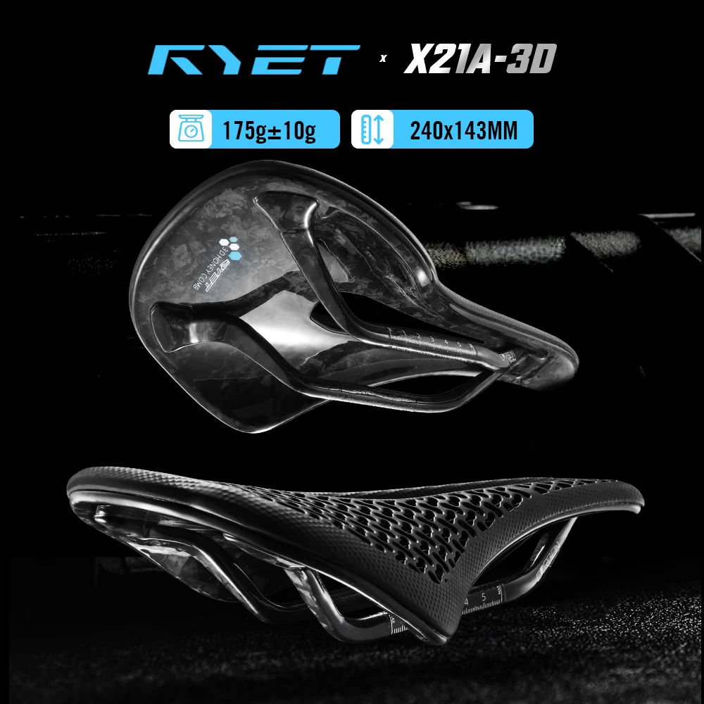 2026 RYET 3D Printed/EVA Carbon Bike Saddle, 140/143mm Ultralight Road MTB Racing Saddle, Bicycle Seating Cushion Bicycle Parts
2026 RYET 3D Printed/EVA Carbon Bike Saddle, 140/143mm Ultralight Road MTB Racing Saddle, Bicycle Seating Cushion Bicycle Parts