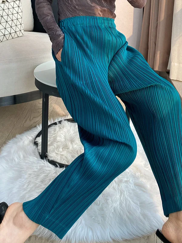 Women's Slim Fit Pants High Waist Pleated Harlan Thin Style Cigarette Pants Casual Straight Leg Polyester Fiber
Women's Slim Fit Pants High Waist Pleated Harlan Thin Style Cigarette Pants Casual Straight Leg Polyester Fiber