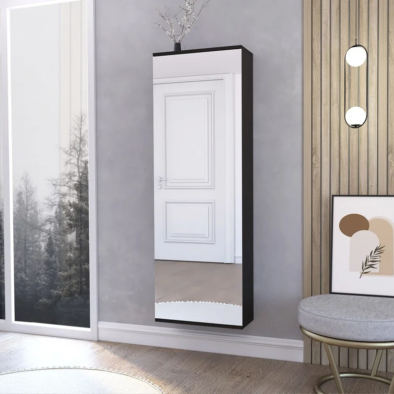 Wall Mounted Shoe Rack with Mirror, 5 Shelves, Holds 10 Shoes
Wall Mounted Shoe Rack with Mirror, 5 Shelves, Holds 10 Shoes