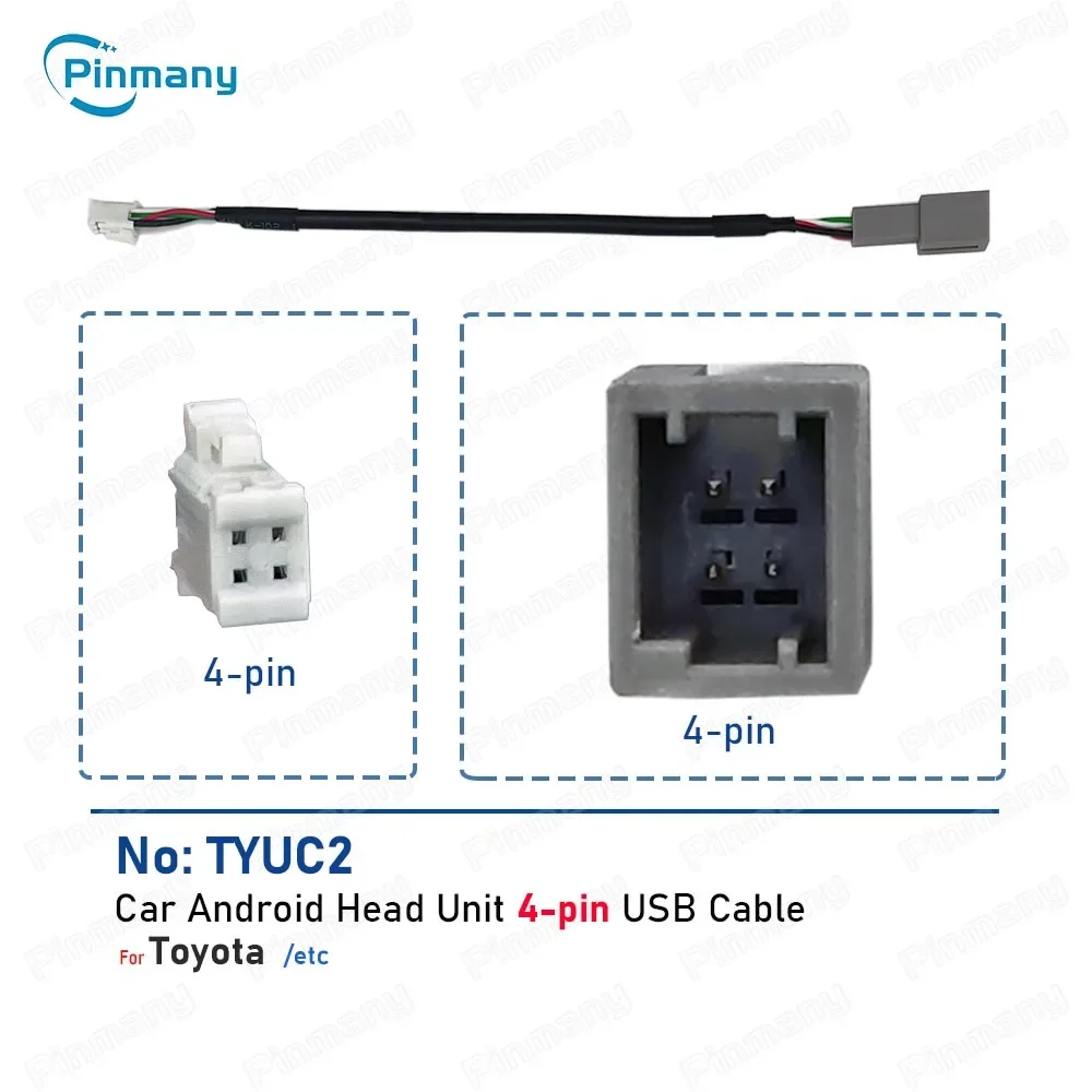 Car Android Head Unit Connector 4 Pin Audio USB Wire Harness Cable Socket Adapter TYUC2 for Toyota Vios Sienna Camry Fortuner
Car Android Head Unit Connector 4 Pin Audio USB Wire Harness Cable Socket Adapter TYUC2 for Toyota Vios Sienna Camry Fortuner