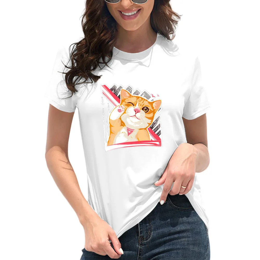 Hot sale Women's new multi-color pure cotton T-shirt - cute cat pattern design - AliExpress fashion trend short sleeved T-shirt
Hot sale Women's new multi-color pure cotton T-shirt - cute cat pattern design - AliExpress fashion trend short sleeved T-shirt