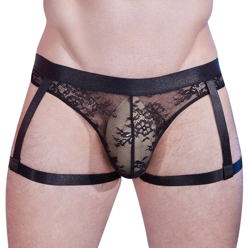 Sissy Lingerie Panties Men's Garter Belt Erotic Underwear Lace Mesh See Through Jockstrap Gay Low-Waist U Convex Pouch Underpant
Sissy Lingerie Panties Men's Garter Belt Erotic Underwear Lace Mesh See Through Jockstrap Gay Low-Waist U Convex Pouch Underpant