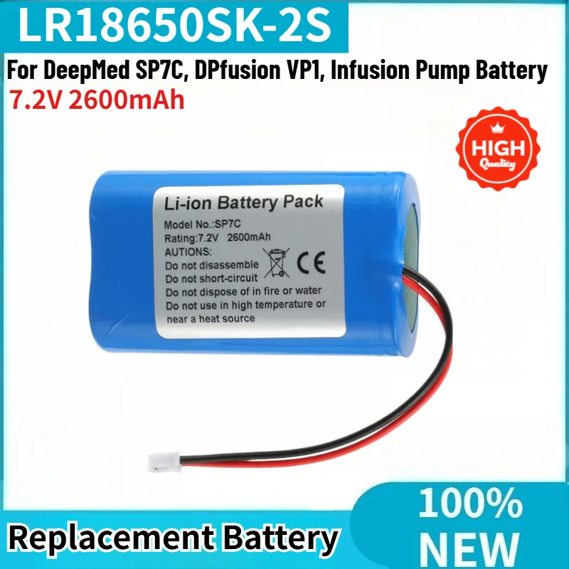 High Quality LR18650SK-2S High Quality Battery 7.2V 2600mAh for DeepMed SP7C, DPfusion VP1 VP3, Infusion Pump Battery
High Quality LR18650SK-2S High Quality Battery 7.2V 2600mAh for DeepMed SP7C, DPfusion VP1 VP3, Infusion Pump Battery