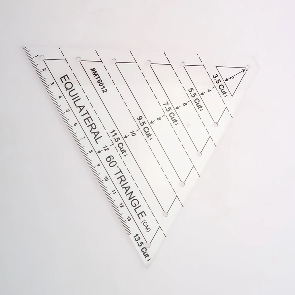 Transparent Quilting 60 Degree Triangle Patchwork Acrylic Cutting Sewing Template Garment Craft Tailor Measuring Tool Clear
Transparent Quilting 60 Degree Triangle Patchwork Acrylic Cutting Sewing Template Garment Craft Tailor Measuring Tool Clear