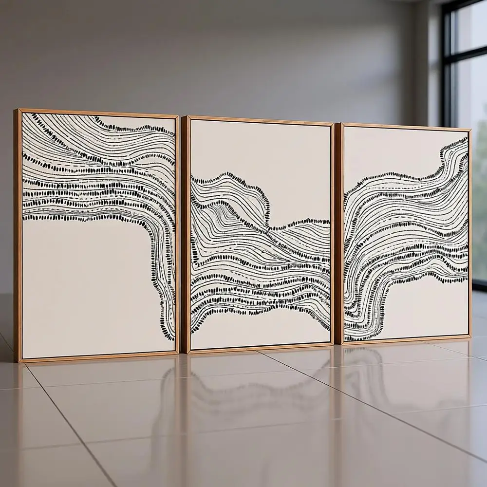 Neutral Abstract Wave Line Wall Art, Minimalist Painting Set, Suitable for Living Room, Bedroom, Dining Room - 16x24x3
Neutral Abstract Wave Line Wall Art, Minimalist Painting Set, Suitable for Living Room, Bedroom, Dining Room - 16x24x3
