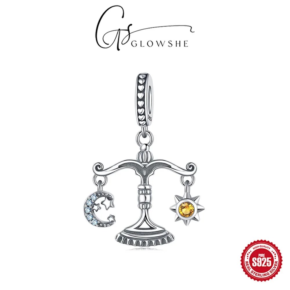 Glowshe 925 Sterling Silver Zircon Libra Charms Sun Moon Star Pendant Women's DIY Bracelet Necklace Accessories Handmade Gift
Glowshe 925 Sterling Silver Zircon Libra Charms Sun Moon Star Pendant Women's DIY Bracelet Necklace Accessories Handmade Gift