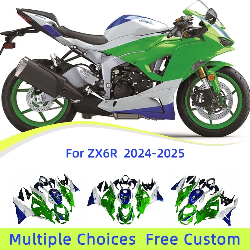 Replacement ABS Motorcycle Fairings for Kawasaki ZX6R 2024 2025 - Custom Fit Green White Blue Body Kit (DIY Design)
Replacement ABS Motorcycle Fairings for Kawasaki ZX6R 2024 2025 - Custom Fit Green White Blue Body Kit (DIY Design)