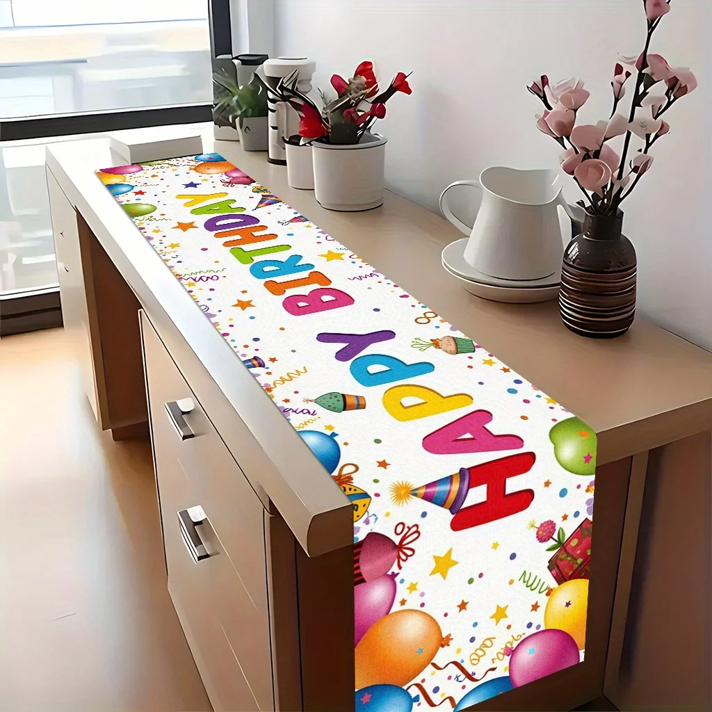 Birthday Celebration Poster Table Runner - Rectangular Table Cover for Kids Birthday, Winter Holiday Home Decor & Dining Parties
Birthday Celebration Poster Table Runner - Rectangular Table Cover for Kids Birthday, Winter Holiday Home Decor & Dining Parties