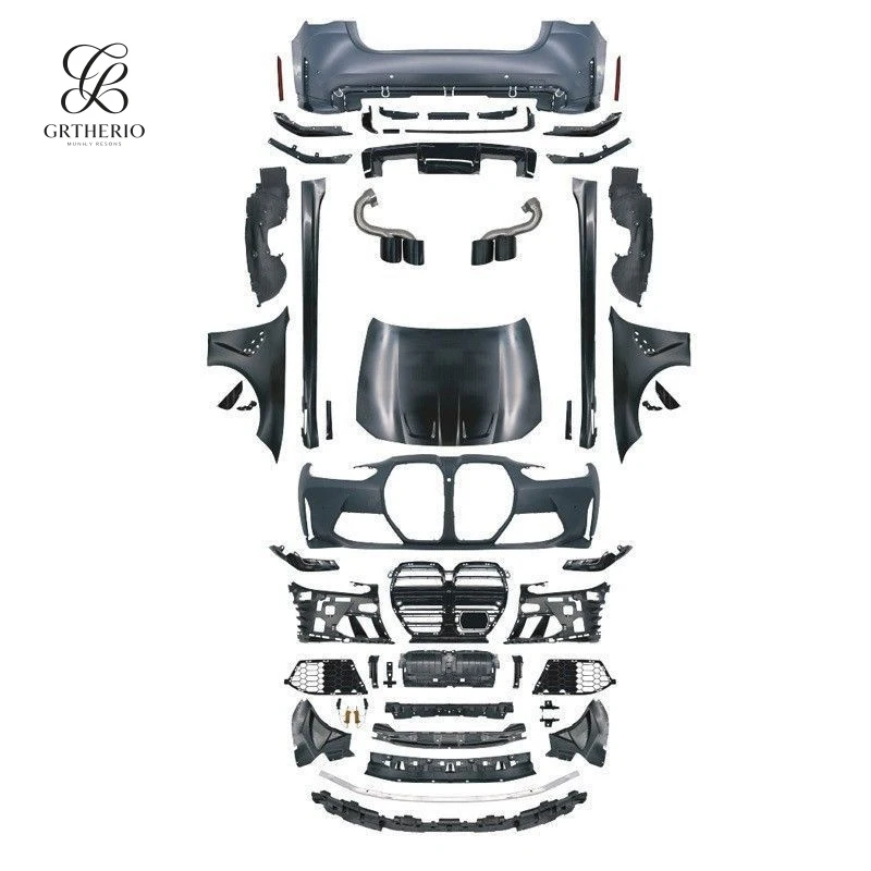 Suitable for BMW 4 Series G22 G26 425i 430i modified with M4 large front bumper, rear bumper, and fenders
Suitable for BMW 4 Series G22 G26 425i 430i modified with M4 large front bumper, rear bumper, and fenders