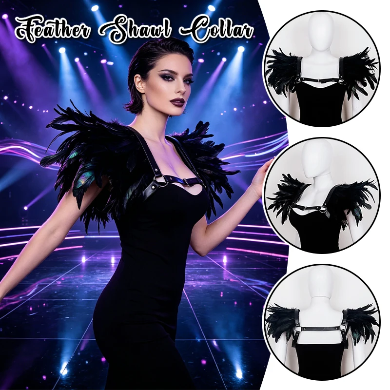 1pc Gothic Medieval Feather Shawl Shrugs Boleros Shoulder Wrap Cape for Halloween Party Cosplay Dressing Up Party Stage Show
1pc Gothic Medieval Feather Shawl Shrugs Boleros Shoulder Wrap Cape for Halloween Party Cosplay Dressing Up Party Stage Show