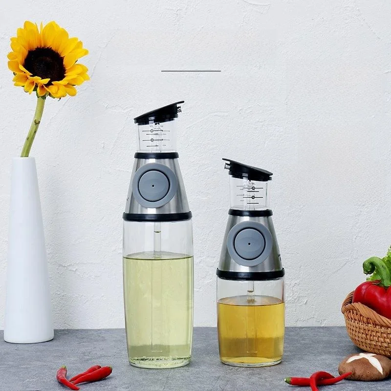 Modern Simple Style Press Type Oil Bottle Kitchen Storage Container with Scale Controllable Measurement 500ml 250ml Glass Oil...
Modern Simple Style Press Type Oil Bottle Kitchen Storage Container with Scale Controllable Measurement 500ml 250ml Glass Oil...
