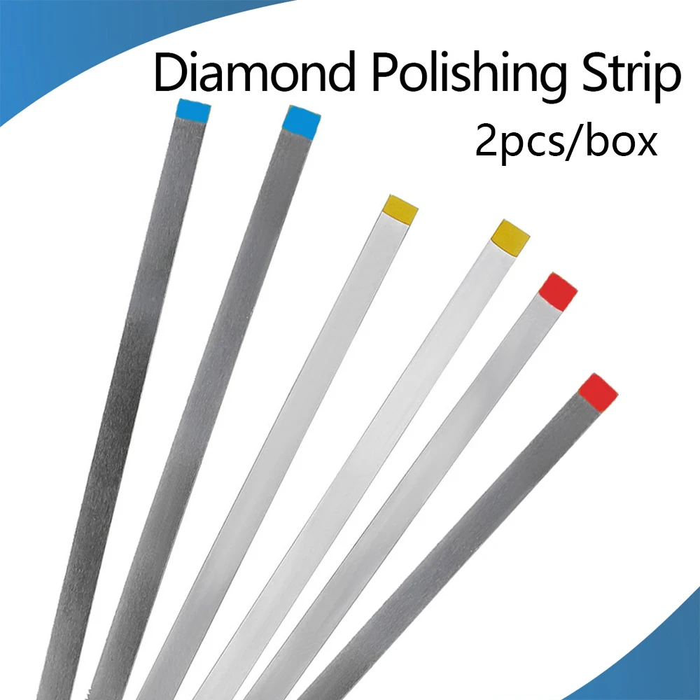 2pcs/box Dental Diamond IPR Polishing Strip 3.7mm Single/Double Side with Saw Finishing and Polishing Teeth Medium Fine Grit
2pcs/box Dental Diamond IPR Polishing Strip 3.7mm Single/Double Side with Saw Finishing and Polishing Teeth Medium Fine Grit