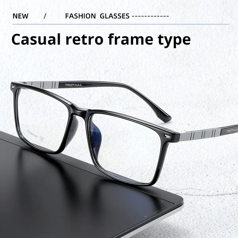 TFTB Fashion Men's Pure Titanium Glasses Business Square TR90 Ultra Light Flexible Optical Prescription Eyeglasses Frame 23069
TFTB Fashion Men's Pure Titanium Glasses Business Square TR90 Ultra Light Flexible Optical Prescription Eyeglasses Frame 23069