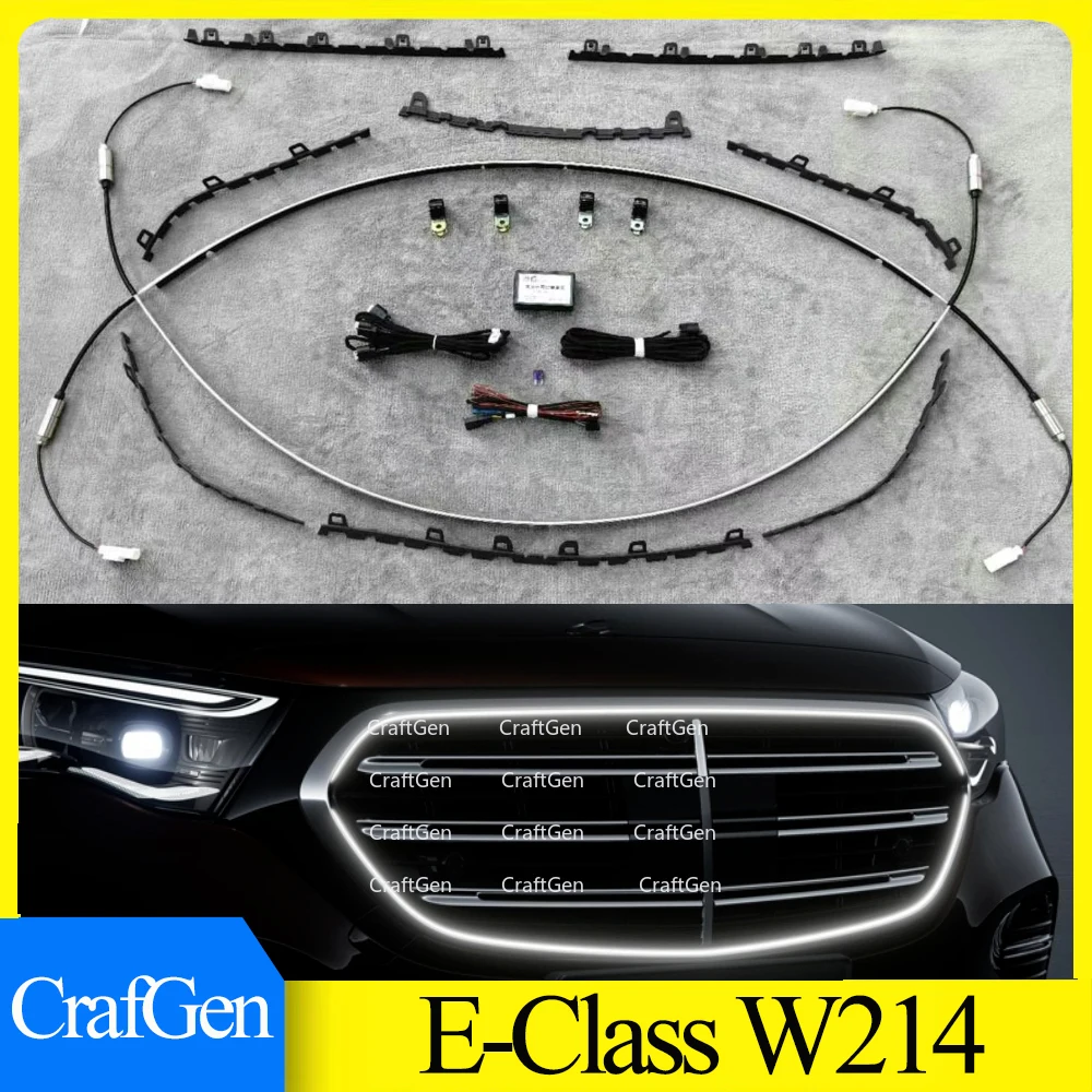 Для Mercedes E-Class W214 E300L E260L 2024-2025 гг., комплект обновления передней решетки со светодиодной подсветкой, окружающее освещение
Для Mercedes E-Class W214 E300L E260L 2024-2025 гг., комплект обновления передней решетки со светодиодной подсветкой, окружающее освещение