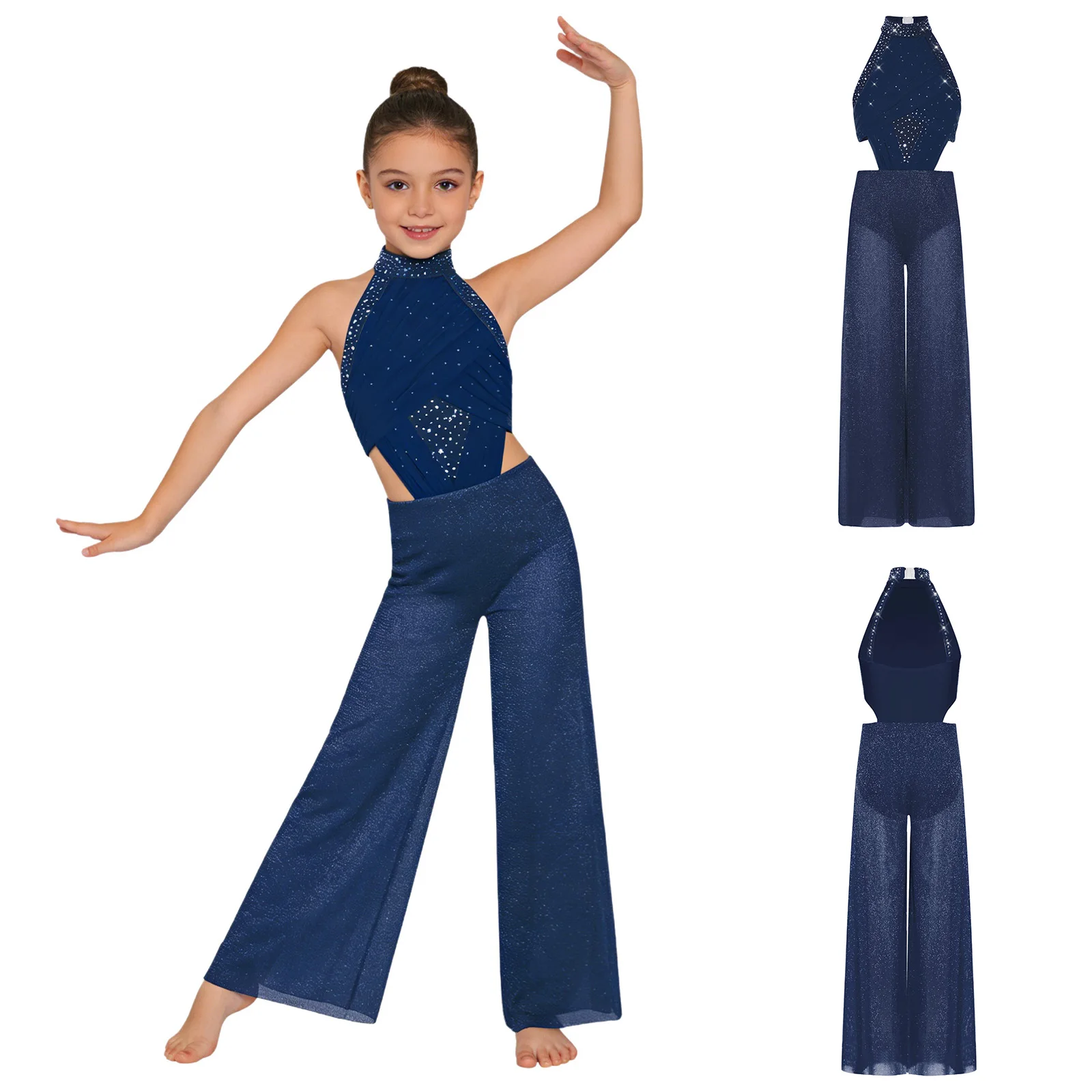 Children Girls Modern Lyrical Dance Jumpsuit Shimmery Mesh Rhinestones Latin Skating Gymnastics Acrobatics Performance Costume
Children Girls Modern Lyrical Dance Jumpsuit Shimmery Mesh Rhinestones Latin Skating Gymnastics Acrobatics Performance Costume