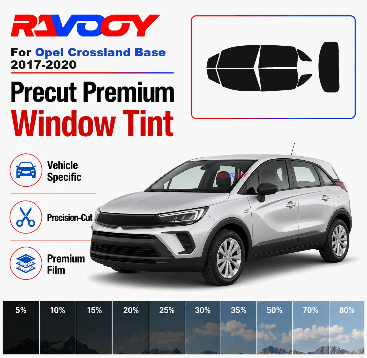 Premium Precut Window Tint Kit Front Rear Windows Rear Windshield For Opel Crossland Base 2017-2020 Car Solar Nano Ceramic Film
Premium Precut Window Tint Kit Front Rear Windows Rear Windshield For Opel Crossland Base 2017-2020 Car Solar Nano Ceramic Film