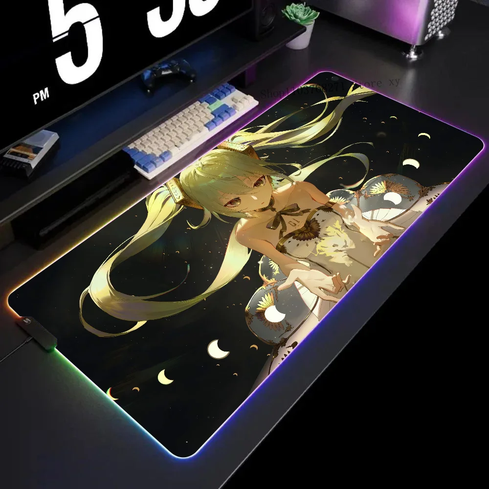 Коврик для мыши Hatsune Miku Moon Phases XXL RGB, игровые коврики для мыши HD, черные аксессуары для геймеров, большой светодиод
Коврик для мыши Hatsune Miku Moon Phases XXL RGB, игровые коврики для мыши HD, черные аксессуары для геймеров, большой светодиод