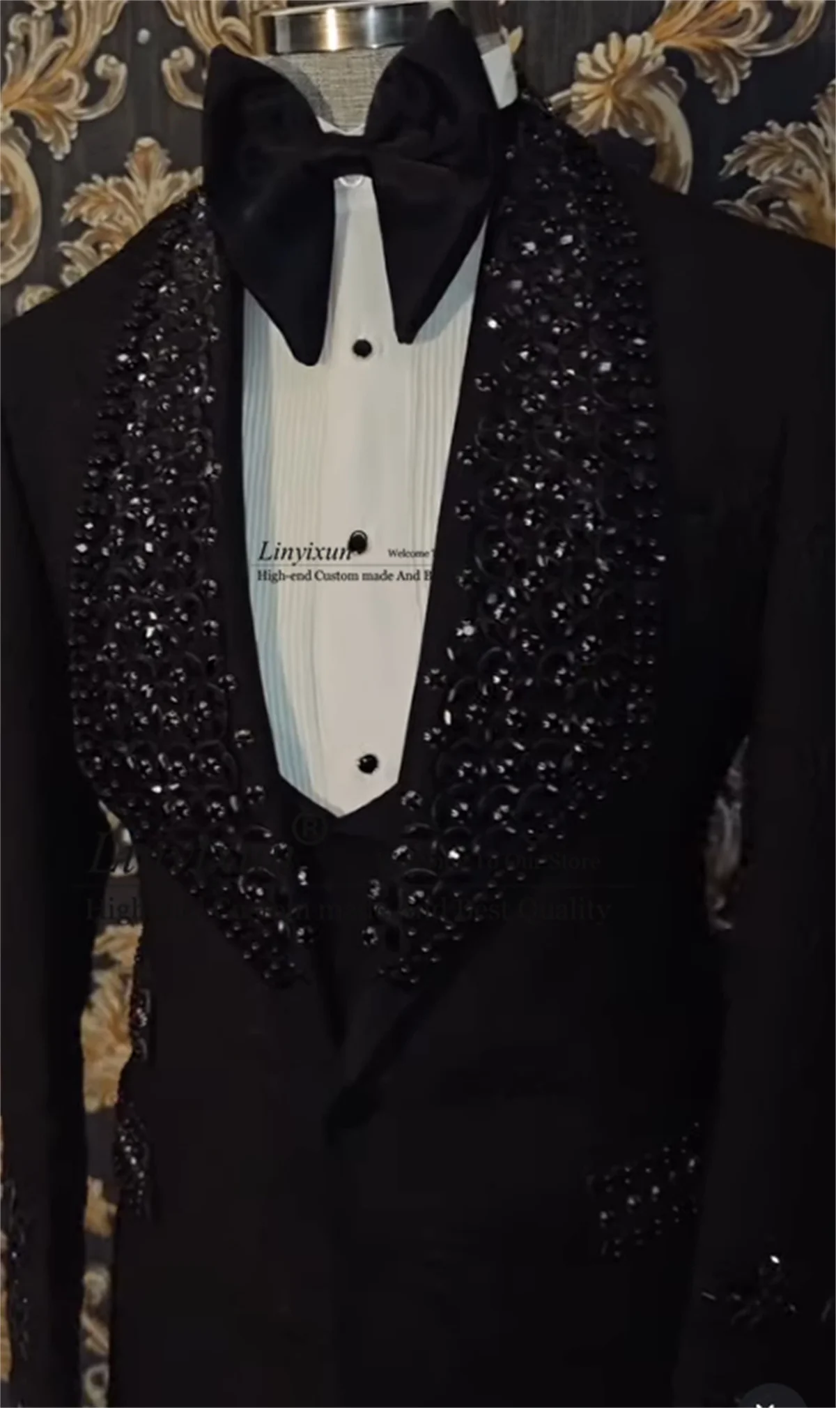 Элитные мужские костюмы-тройки с украшениями, свадебные смокинги для жениха, индивидуальный пошив, пиджаки с острыми лацканами, Ropa Hombre
Элитные мужские костюмы-тройки с украшениями, свадебные смокинги для жениха, индивидуальный пошив, пиджаки с острыми лацканами, Ropa Hombre