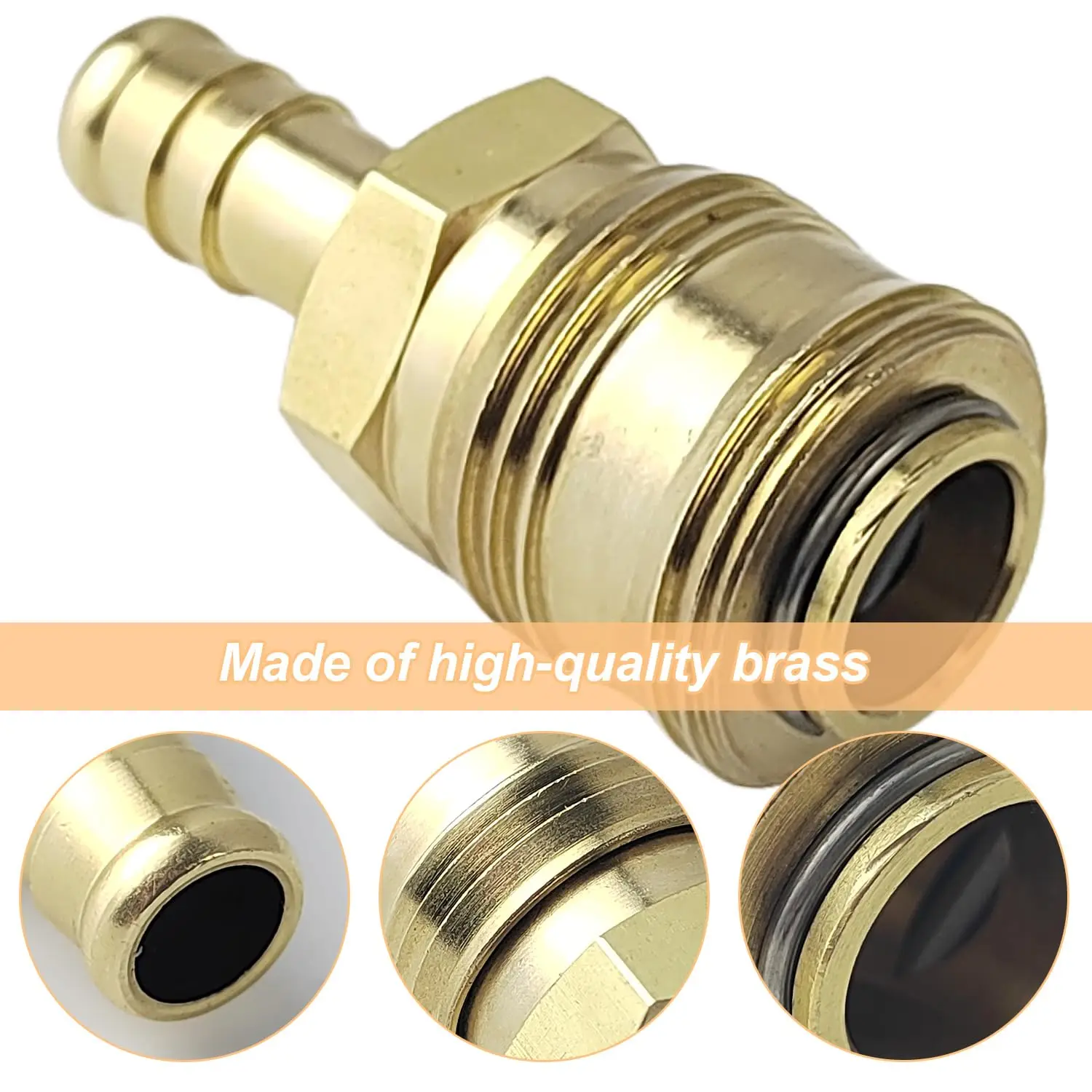 Workshop Repairs Gold Air Hose Connector Self Tightening Hose Connector Air Hose Connector Precision Dimensions
Workshop Repairs Gold Air Hose Connector Self Tightening Hose Connector Air Hose Connector Precision Dimensions