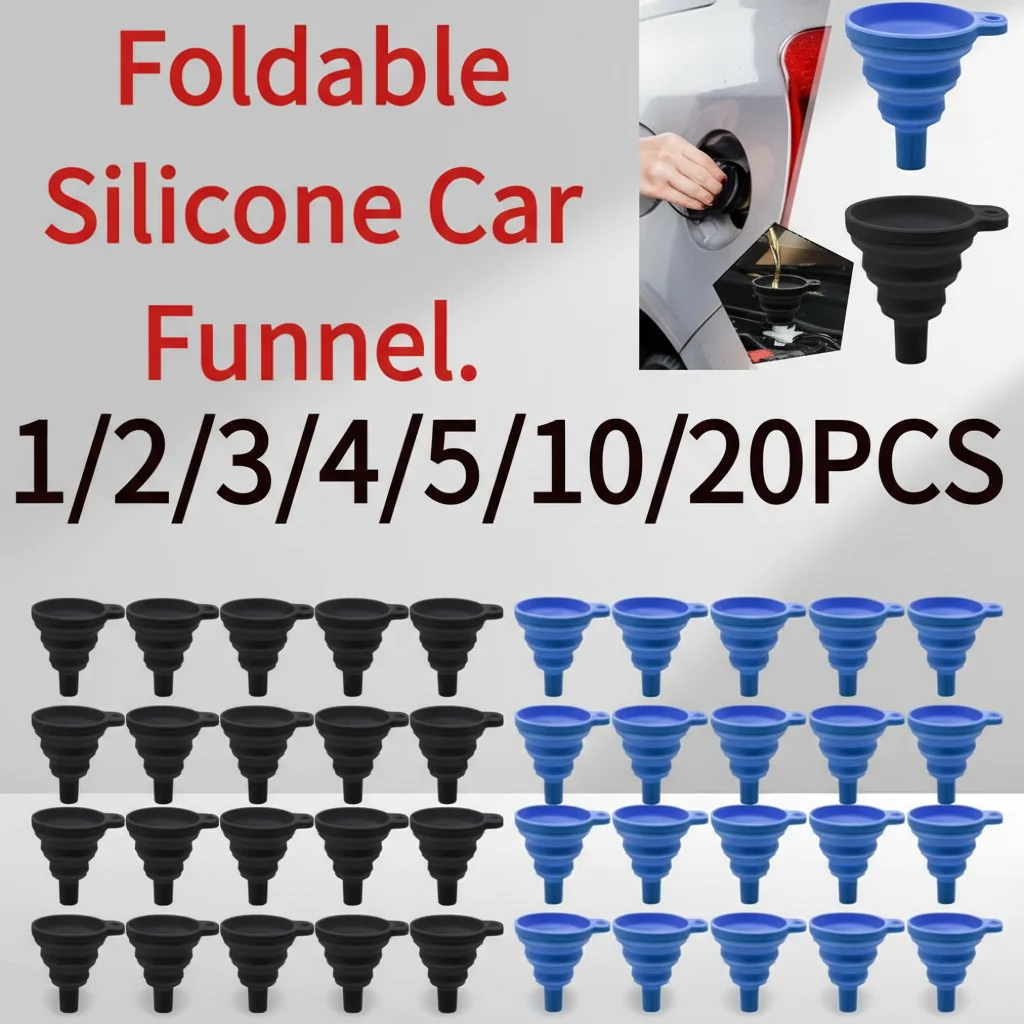 1/23/3PCS Foldable Silicone Funnel Portable Telescopic Oil Funnel Heat Resistant for Car Oil Fuel Liquid Transfer Easy Clean
1/23/3PCS Foldable Silicone Funnel Portable Telescopic Oil Funnel Heat Resistant for Car Oil Fuel Liquid Transfer Easy Clean