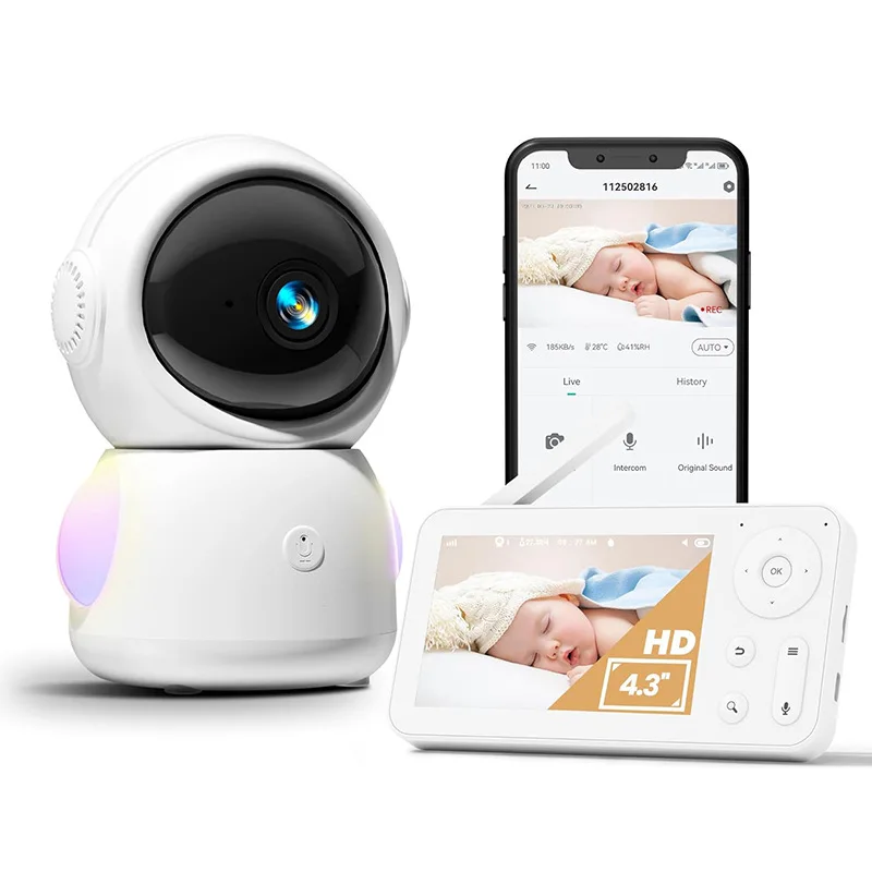 MY07 HD Baby Monitor Wireless WiFi Motion Tracking ONVIF Security Camera Remote Baby Monitor RGB Night Light Two-way Intercom
MY07 HD Baby Monitor Wireless WiFi Motion Tracking ONVIF Security Camera Remote Baby Monitor RGB Night Light Two-way Intercom