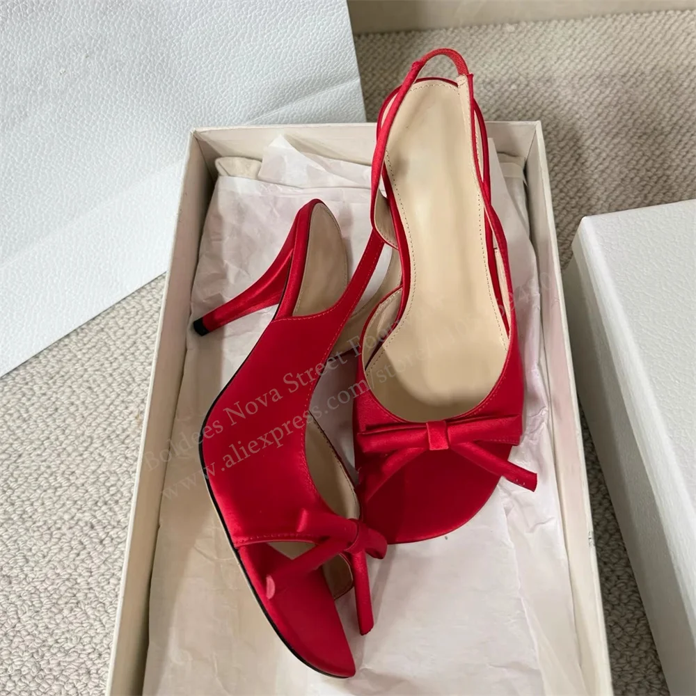 Bow Ties Decor High Heel Sandals Women Sexy Open Toe Stilettos Slip On Slingback Runway Style Plus Size Fashion Roman Shoes
Bow Ties Decor High Heel Sandals Women Sexy Open Toe Stilettos Slip On Slingback Runway Style Plus Size Fashion Roman Shoes