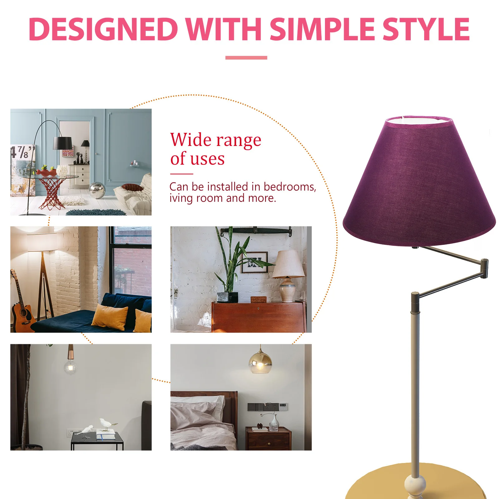 Fabric Lamp Shade Simple Design Dustproof Decorative Light Cover for Table Floor Desk Bedside Lamp Home Hotel Use Replacement
Fabric Lamp Shade Simple Design Dustproof Decorative Light Cover for Table Floor Desk Bedside Lamp Home Hotel Use Replacement