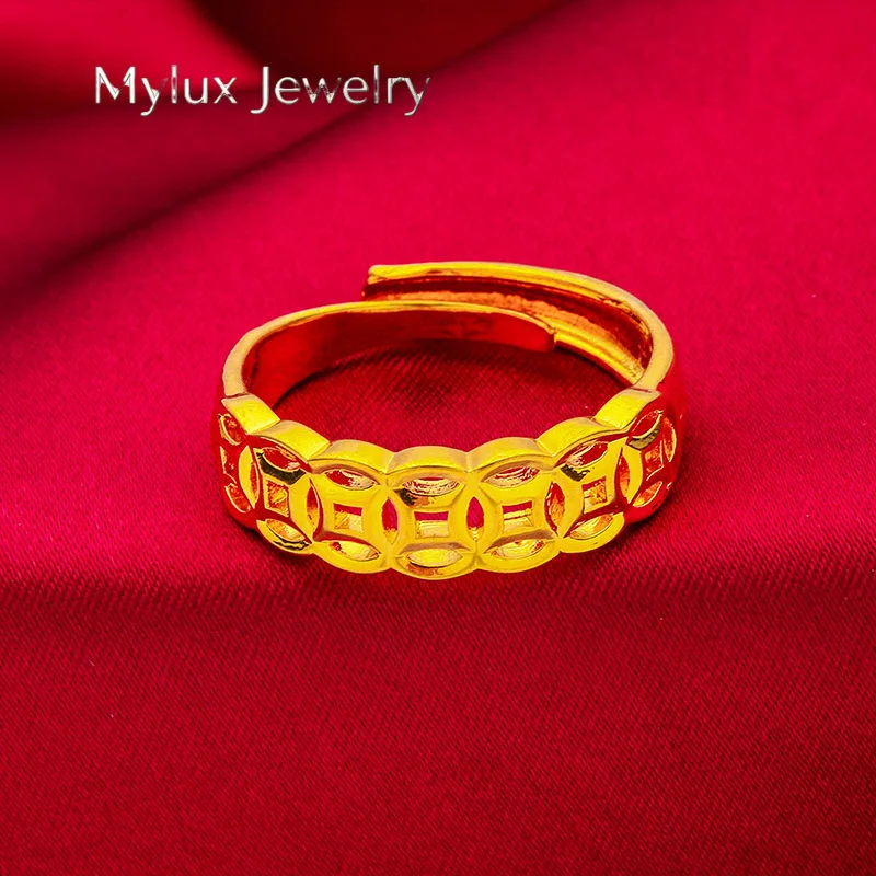 Mylux Jewelry 24K Gold Coin Open Ring | AU999 Pure Gold, vintage copper coin design, adjustable fit, classic charm for daily wea
Mylux Jewelry 24K Gold Coin Open Ring | AU999 Pure Gold, vintage copper coin design, adjustable fit, classic charm for daily wea