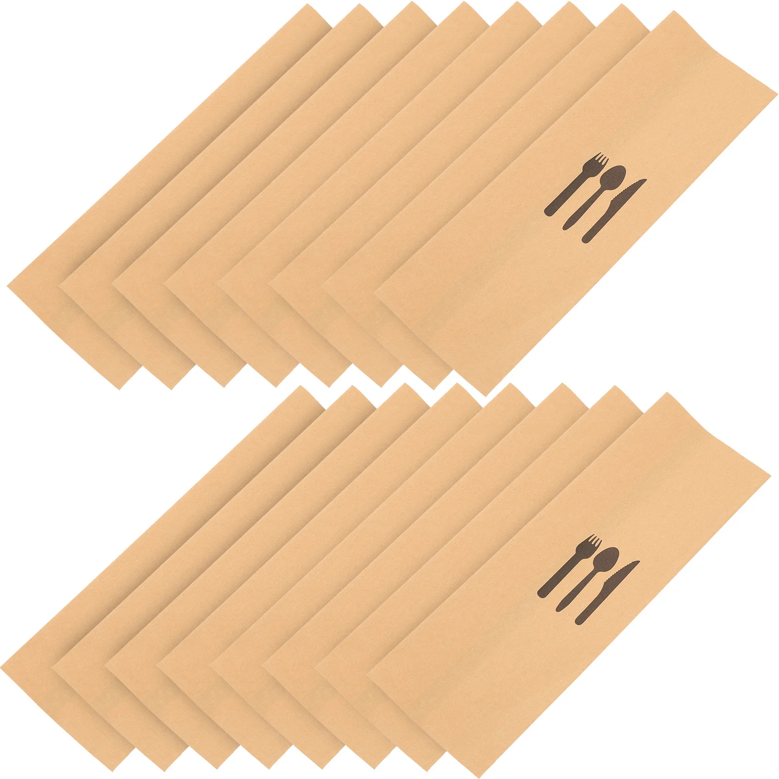 100 Pcs Kraft Paper Cutlery Set Gold Fork Cover Tableware Pocket Banquet Dining Decor Covers Storage Pouches Child Bags
100 Pcs Kraft Paper Cutlery Set Gold Fork Cover Tableware Pocket Banquet Dining Decor Covers Storage Pouches Child Bags