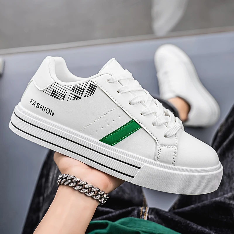 ELUVA White Men Shoes Outdoor Leather Casual Skateboard Sneakers Men Comfortable Non Slip Waterproof Sports Shoes for Man
ELUVA White Men Shoes Outdoor Leather Casual Skateboard Sneakers Men Comfortable Non Slip Waterproof Sports Shoes for Man