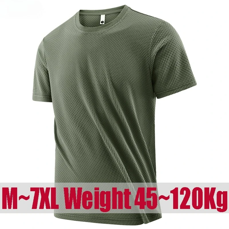 Plus Size 6XL 7XL Men's Fashion Jacquard Short Sleeve Round Neck T-shirt Casual Comfortable Streetwear Tops Tees Men Clothing
Plus Size 6XL 7XL Men's Fashion Jacquard Short Sleeve Round Neck T-shirt Casual Comfortable Streetwear Tops Tees Men Clothing