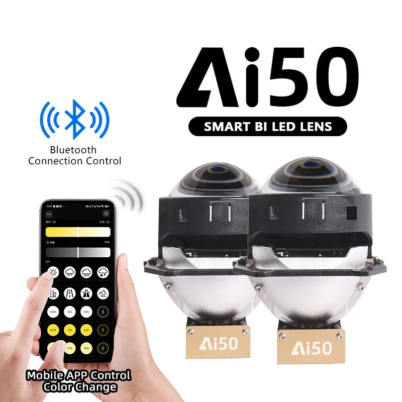 3 Inch Bi LED Projector Lens Car Headlight 12V 61W 3000K-6000K Adjustable Brightness APP Bluetooth Ai50 Control
3 Inch Bi LED Projector Lens Car Headlight 12V 61W 3000K-6000K Adjustable Brightness APP Bluetooth Ai50 Control