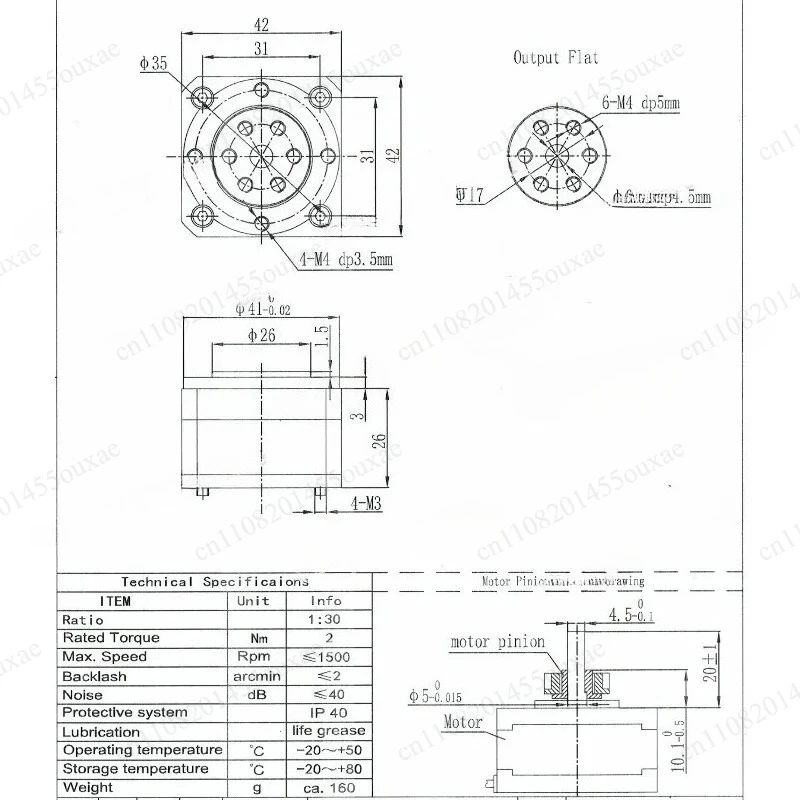 Cost Efficient Harmonic Drive Reducer 30:1 Reduction Ratio Small Structure For NEMA17 Stepping Motor Matching Use
Cost Efficient Harmonic Drive Reducer 30:1 Reduction Ratio Small Structure For NEMA17 Stepping Motor Matching Use