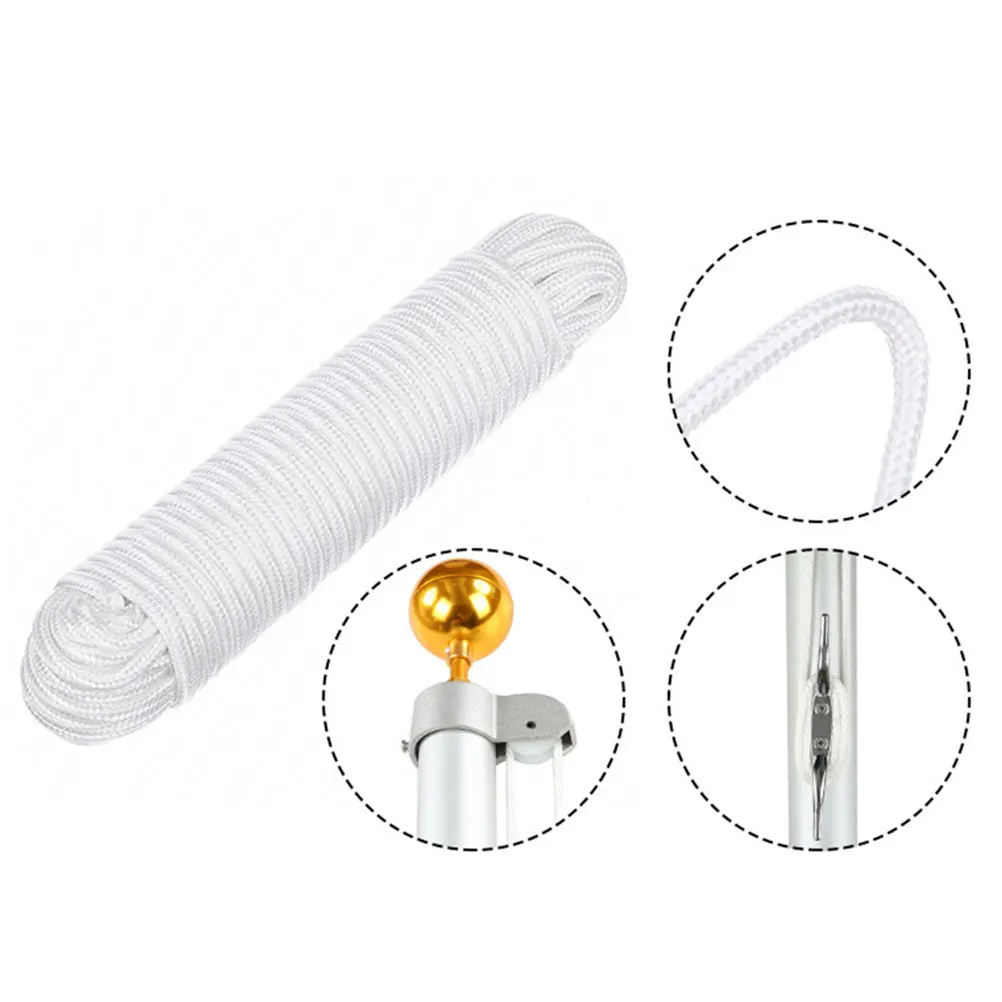 Flagpole Lifting Rope 6mm Diameter 11 5m Durable Nylon Braided Weather Resistant Camping Clothesline Replacement
Flagpole Lifting Rope 6mm Diameter 11 5m Durable Nylon Braided Weather Resistant Camping Clothesline Replacement
