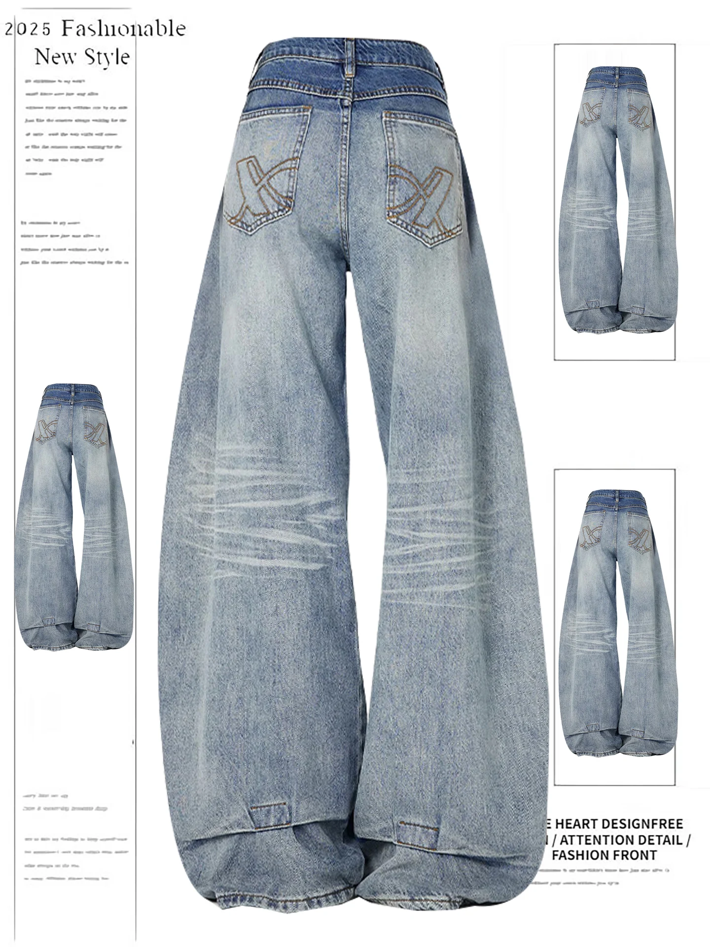 Retro American Spicy Girl Knife Jeans Men Women Spring Autumn Winter Loose Slimming Drapey Wide Leg Pants Casual Wear
Retro American Spicy Girl Knife Jeans Men Women Spring Autumn Winter Loose Slimming Drapey Wide Leg Pants Casual Wear