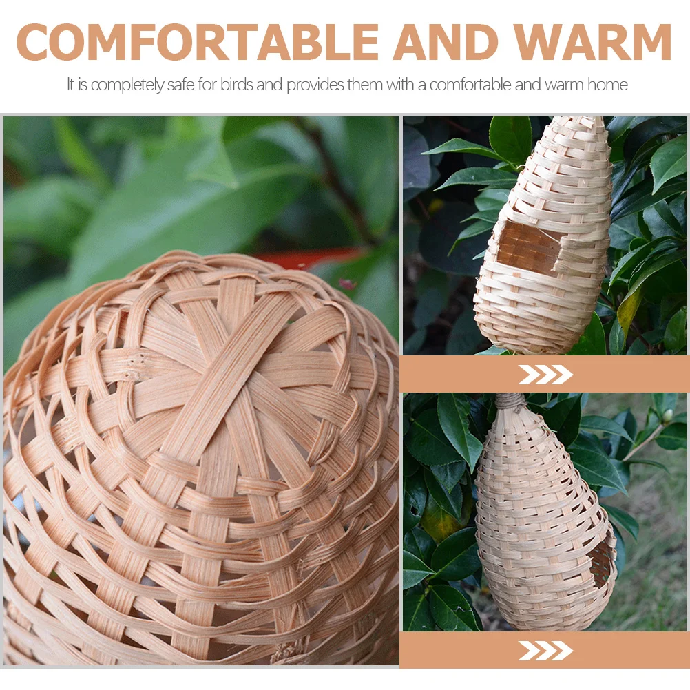 2Pcs Bamboo Bird Nests Crafted Parrot Durable Hanging Garden Decoration Attract Birds Nest Bird
2Pcs Bamboo Bird Nests Crafted Parrot Durable Hanging Garden Decoration Attract Birds Nest Bird