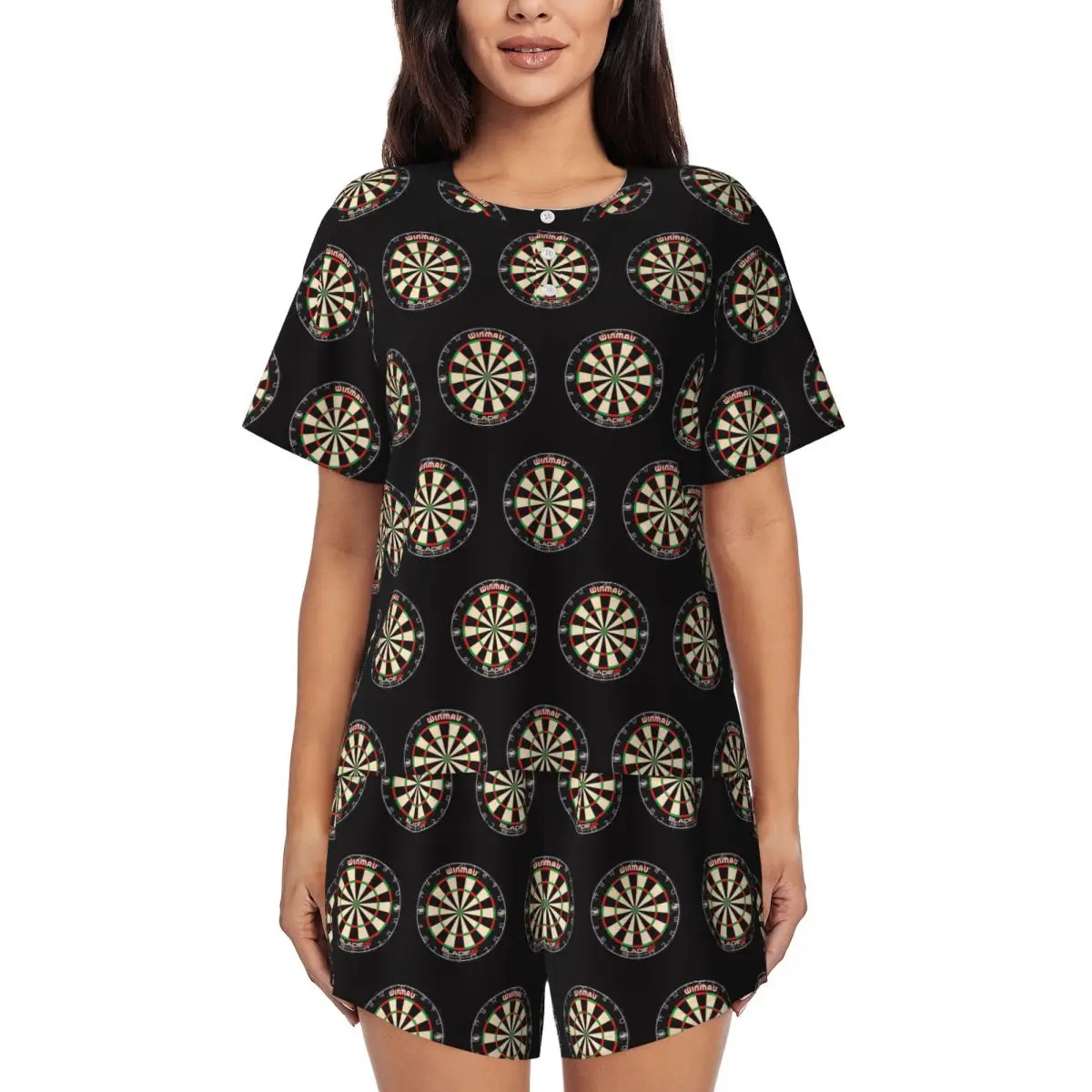 Winmau Blade 5 Dartboard Round Neck Short Sleeve Nightgowns for Sleeping Sleepshirts Women Loose Pajama Set Short Pants
Winmau Blade 5 Dartboard Round Neck Short Sleeve Nightgowns for Sleeping Sleepshirts Women Loose Pajama Set Short Pants