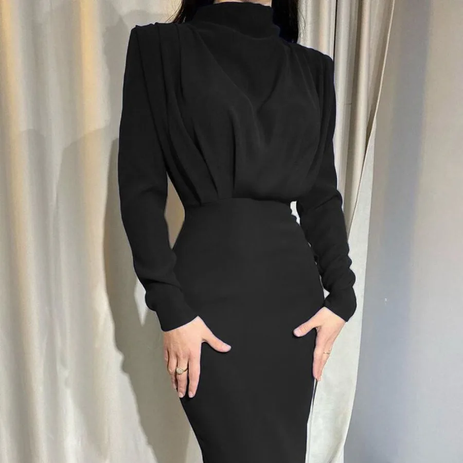 【HOT】European and American autumn new style fashionable temperament waist and color solid color long-sleeved dress soft Euro
【HOT】European and American autumn new style fashionable temperament waist and color solid color long-sleeved dress soft Euro