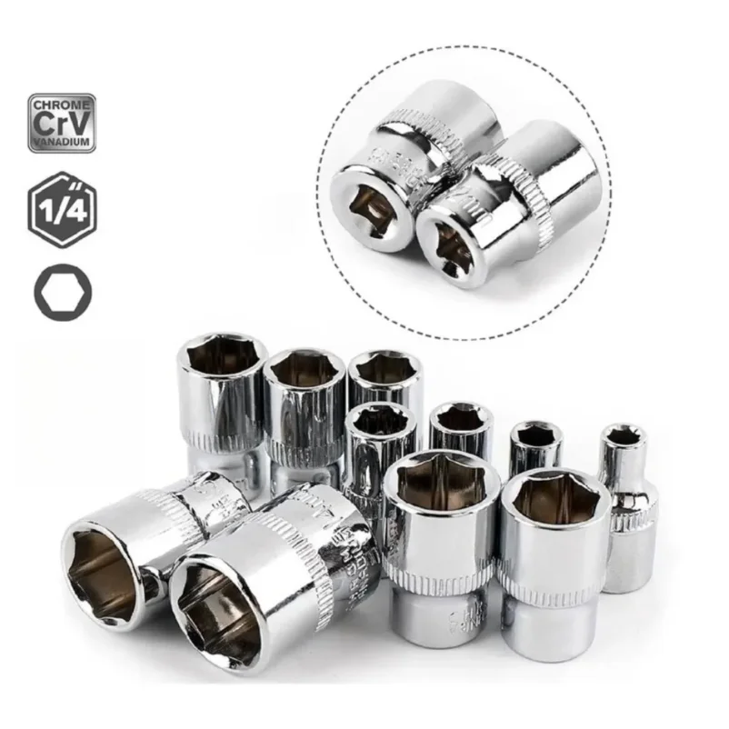 1/4 Drive Inch 4 4.5 5 5.5 6 6.5 7 8 9 10 11 12 13 14mm Ratchet Wrench Socket Head Sleeve Double End Hand Tools
1/4 Drive Inch 4 4.5 5 5.5 6 6.5 7 8 9 10 11 12 13 14mm Ratchet Wrench Socket Head Sleeve Double End Hand Tools