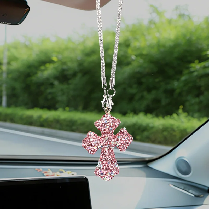 Car Fashionable Cross Interior Decoration Rearview Mirror Pendant Crystal Cross Shiny Rhinestone Pendant Hanging Accessories
Car Fashionable Cross Interior Decoration Rearview Mirror Pendant Crystal Cross Shiny Rhinestone Pendant Hanging Accessories