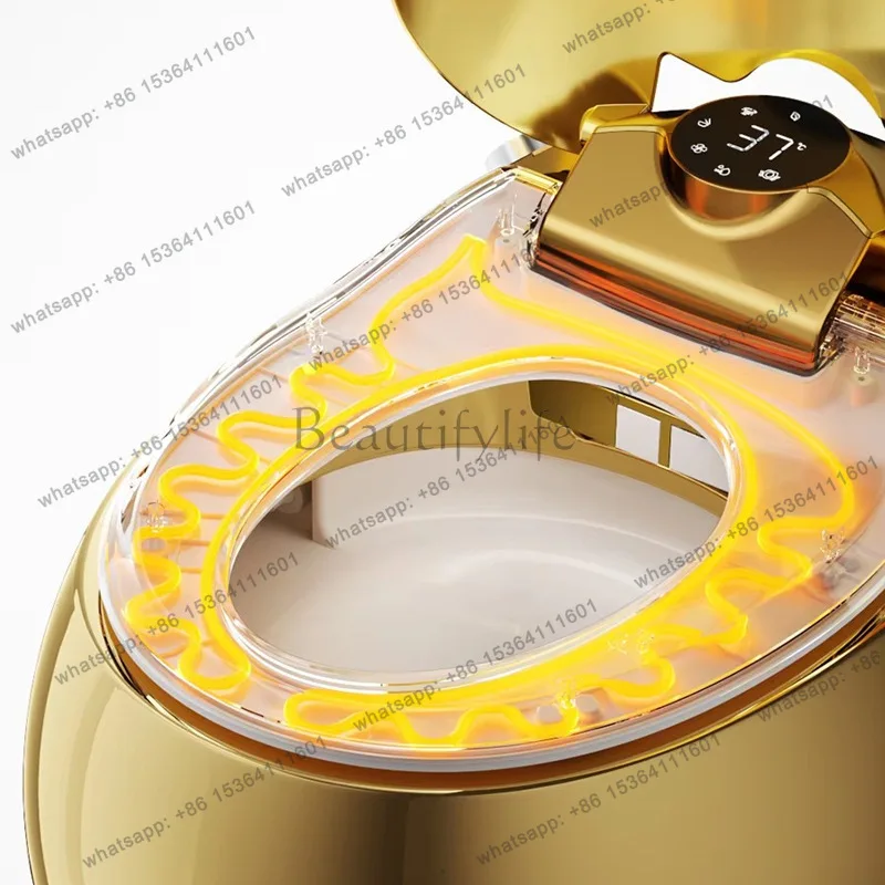Fully intelligent siphon self-cleaning remote control gold-plated toilet ceramic gold toilet
Fully intelligent siphon self-cleaning remote control gold-plated toilet ceramic gold toilet