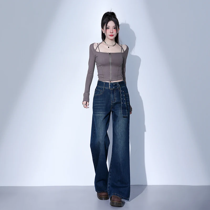 Винтажные женские джинсы с высокой талией и широкими штанинами, свободные брюки из мягкой ткани в стиле ретро, струящиеся джинсовые брюки длиной до пола
Винтажные женские джинсы с высокой талией и широкими штанинами, свободные брюки из мягкой ткани в стиле ретро, струящиеся джинсовые брюки длиной до пола