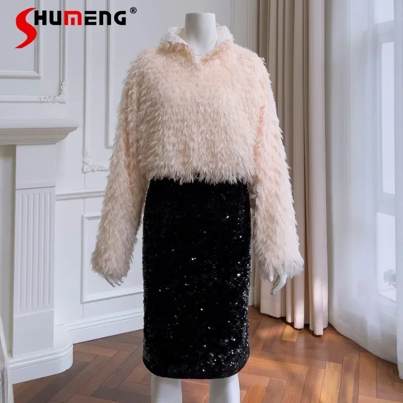 Early Autumn New Fashion Socialite Style Suit Sequined Tassel Top Jumpers Pullover Black Overskirt Two-Piece Set Women's Clothes
Early Autumn New Fashion Socialite Style Suit Sequined Tassel Top Jumpers Pullover Black Overskirt Two-Piece Set Women's Clothes