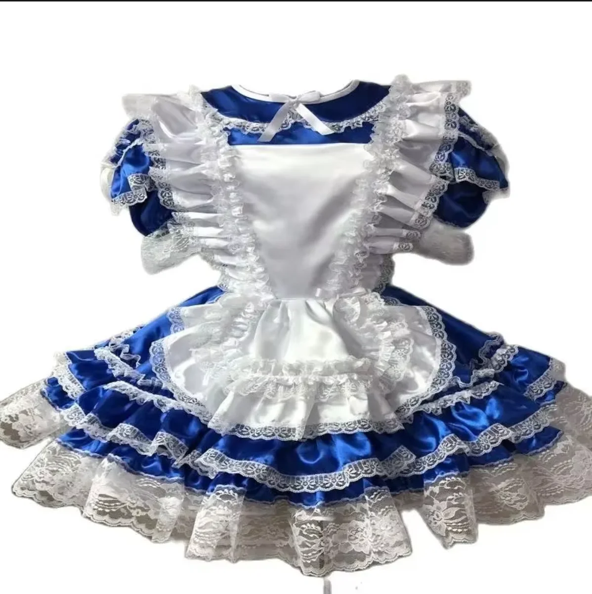 Baby Dress Party Daily Unisex French Hot Selling Royal Blue Adult Sissy Satin Apron Dress Adult Dress Customization
Baby Dress Party Daily Unisex French Hot Selling Royal Blue Adult Sissy Satin Apron Dress Adult Dress Customization