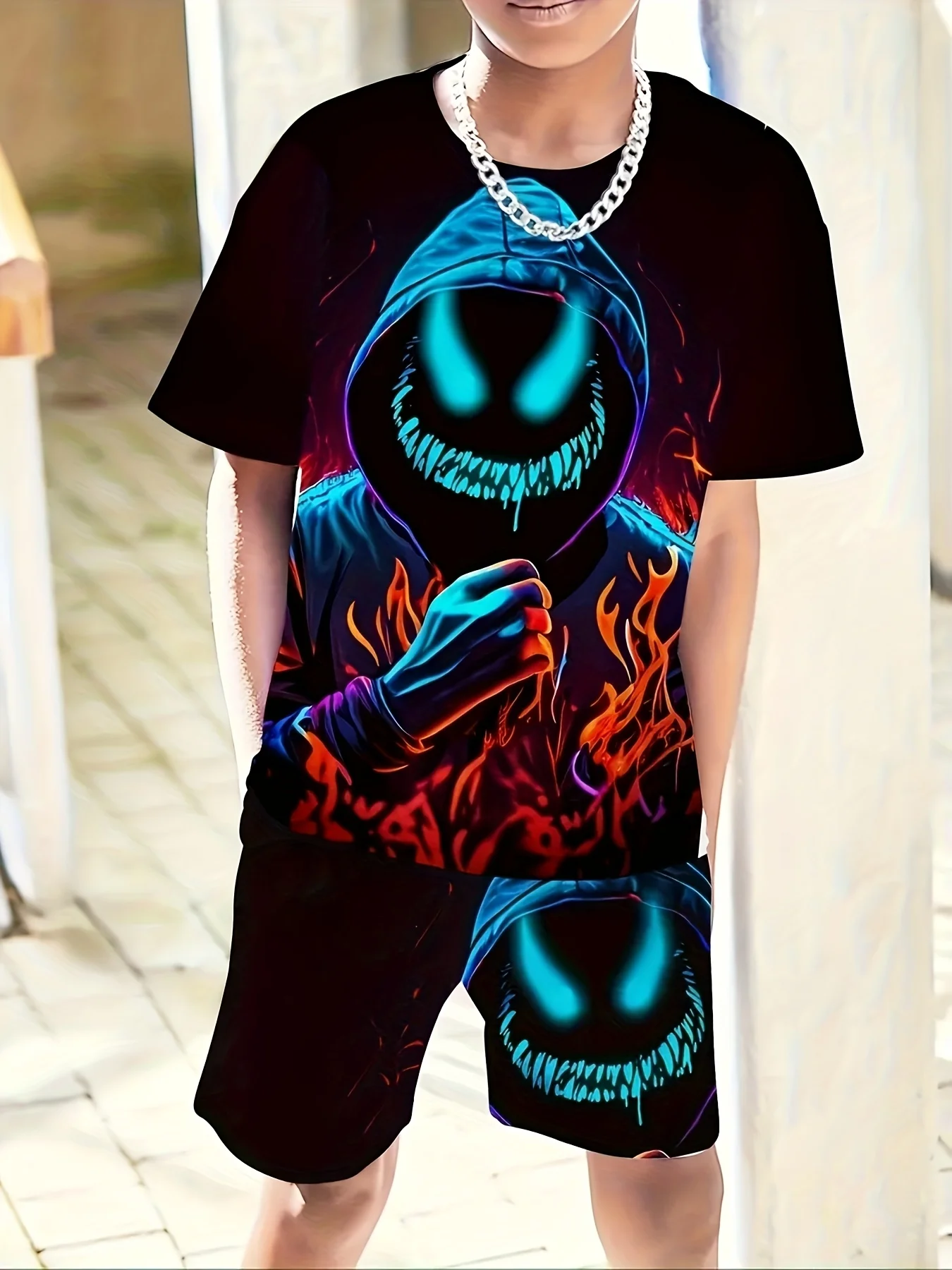 The 2025 summer new children's set features a casual 3D pattern printed polyester fiber, which is breathable and lightweight
The 2025 summer new children's set features a casual 3D pattern printed polyester fiber, which is breathable and lightweight