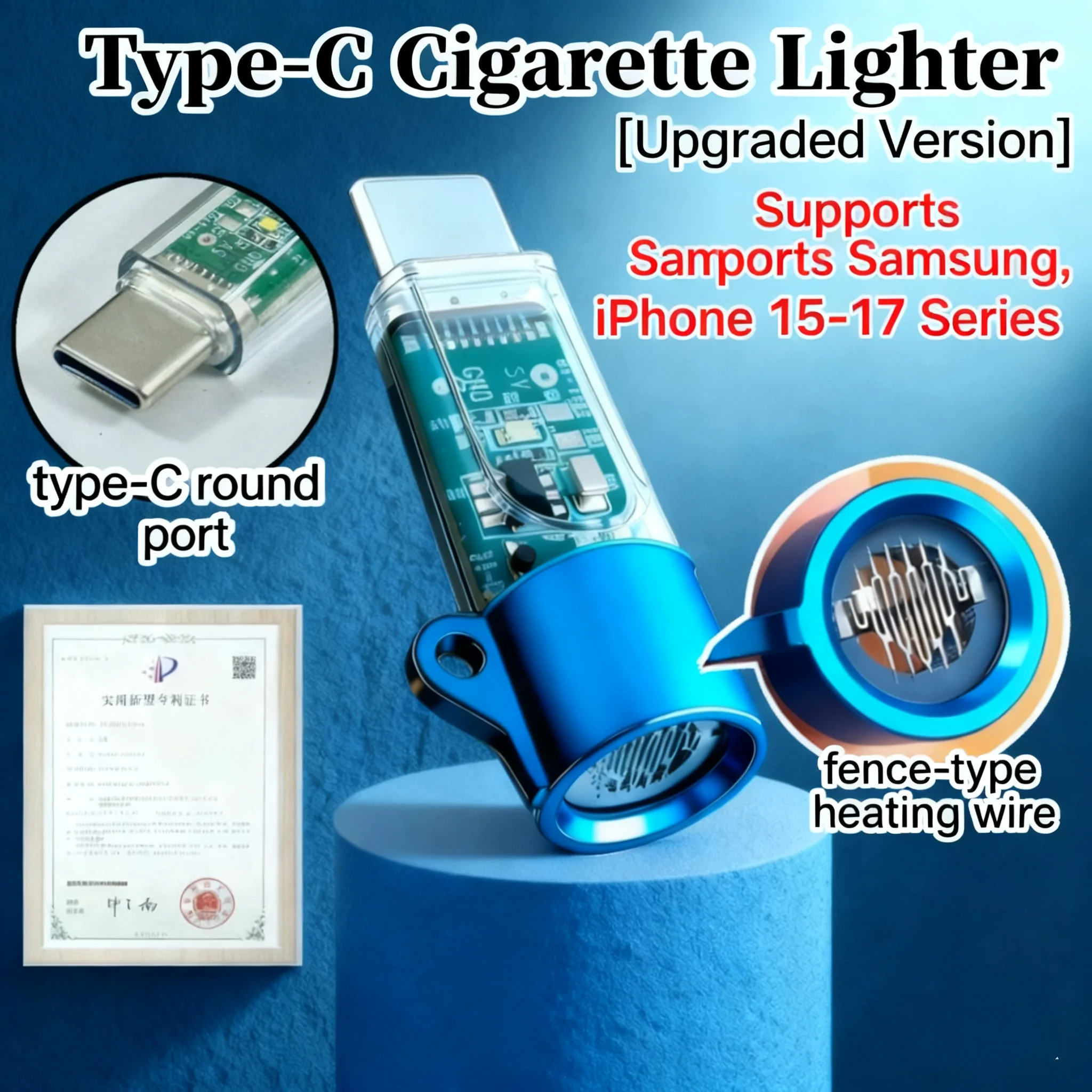 Зажигалка Type-C для iPhone Samsung, ветрозащитная электрическая USB-зажигалка с портом быстрой зарядки
Зажигалка Type-C для iPhone Samsung, ветрозащитная электрическая USB-зажигалка с портом быстрой зарядки